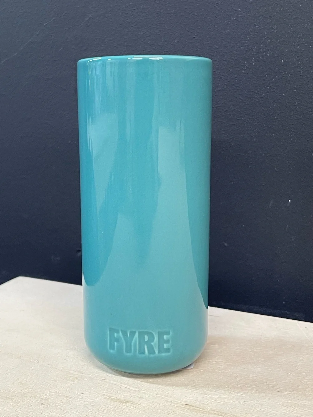 Vegan Soy Candle in Teal Ceramic Vase